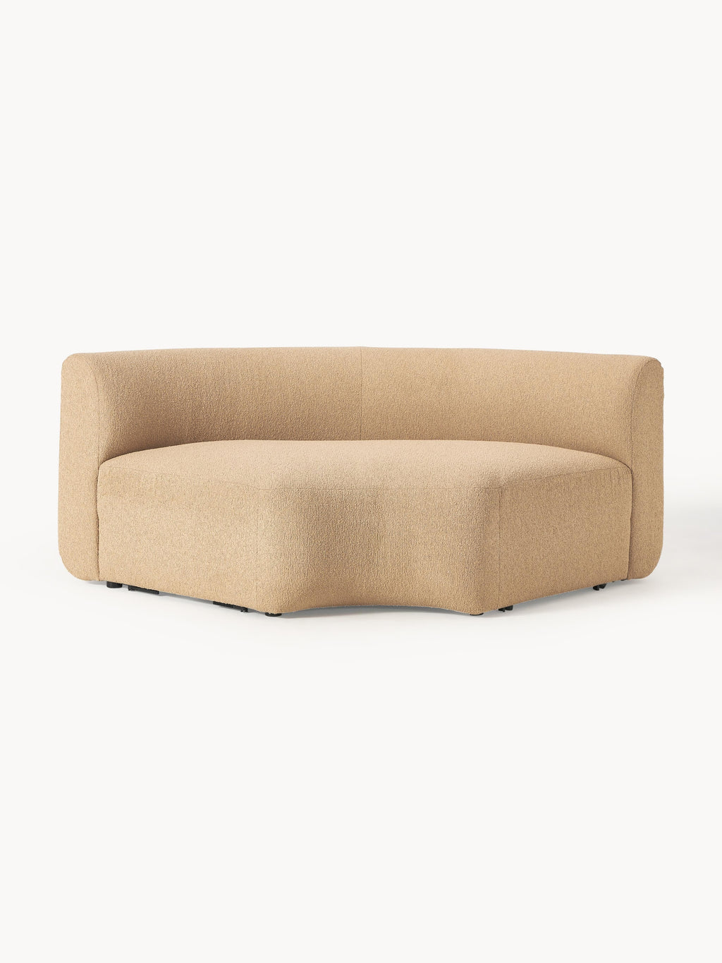 Module d'angle arrondi en bouclette Sofia, larg. 190 x prof. 103 cm