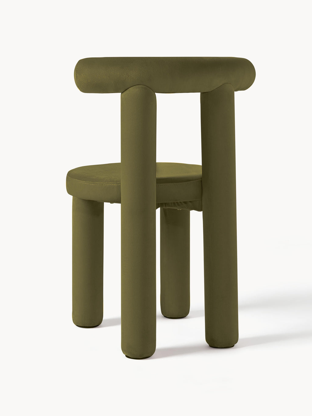 Chaise rembourrée en velours Calan, larg. 55 x prof. 52 cm