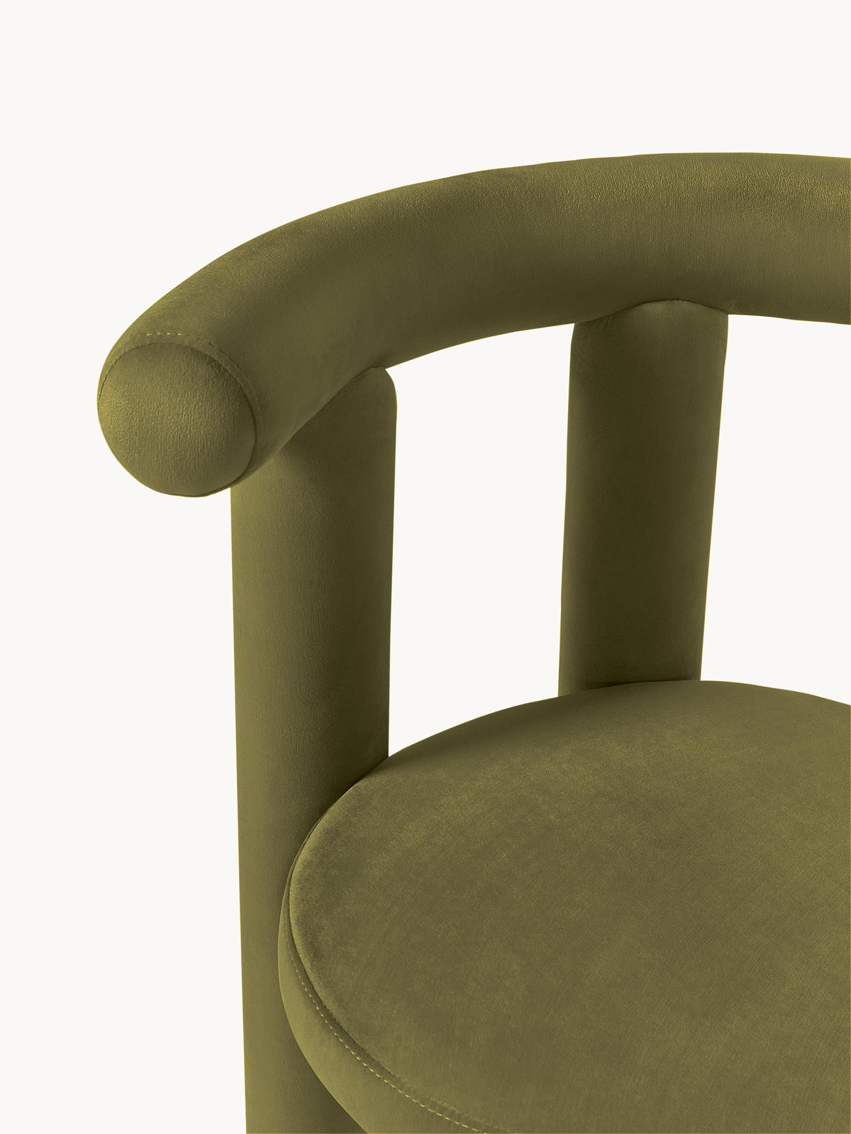 Chaise rembourrée en velours Calan, larg. 55 x prof. 52 cm