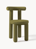 Chaise rembourrée en velours Calan, larg. 55 x prof. 52 cm
