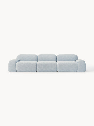 Canapé modulable 4 places en bouclette Wolke, larg. 343 x prof. 118 cm