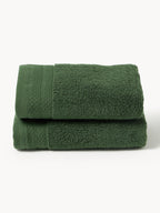 Serviette de toilette en coton bio Premium, tailles variées, Serviettes invité, 30 x 50 cm, 2 pièces