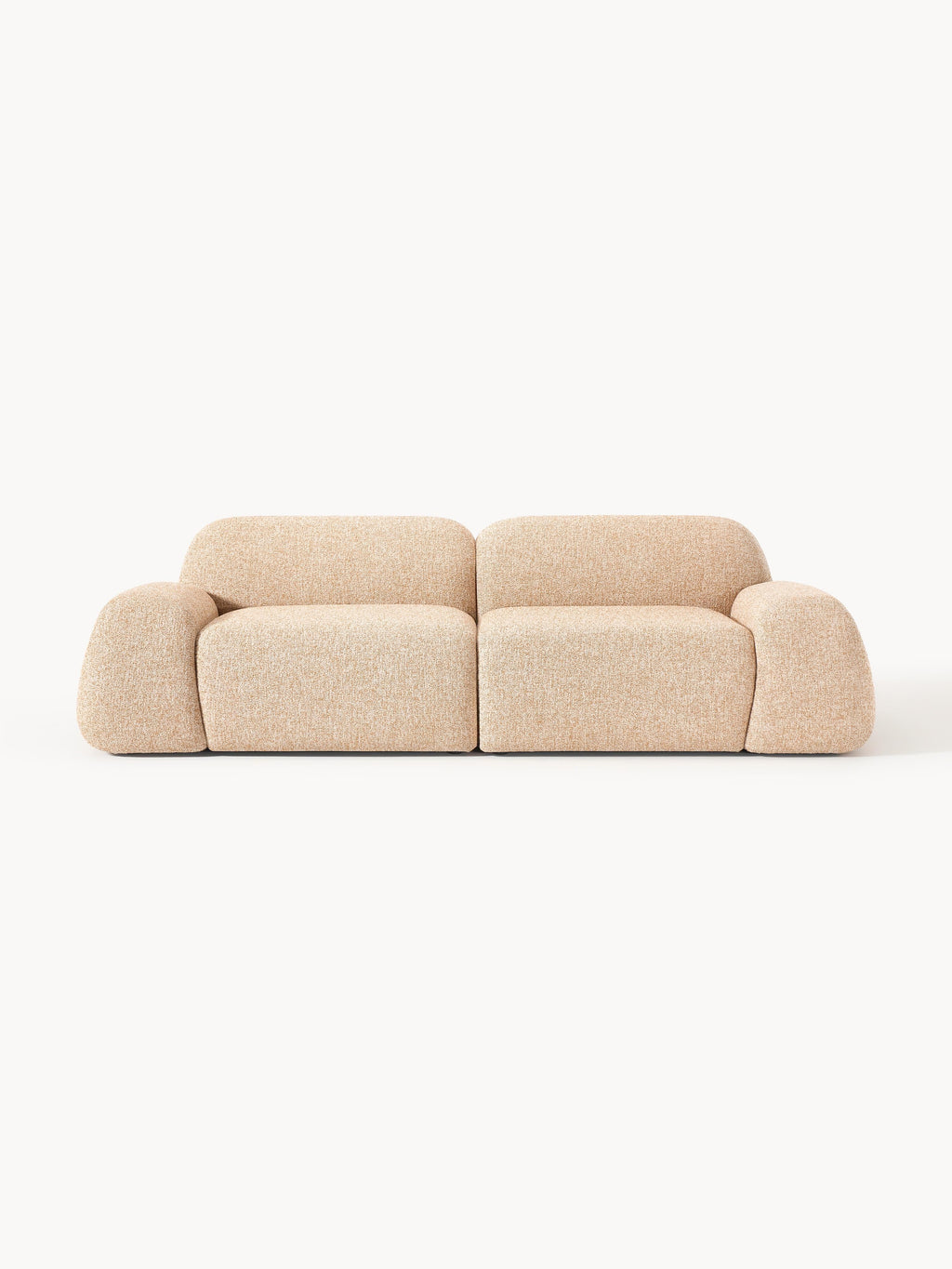 Canapé modulable 3 places en bouclette Wolke, larg. 256 x prof. 118 cm